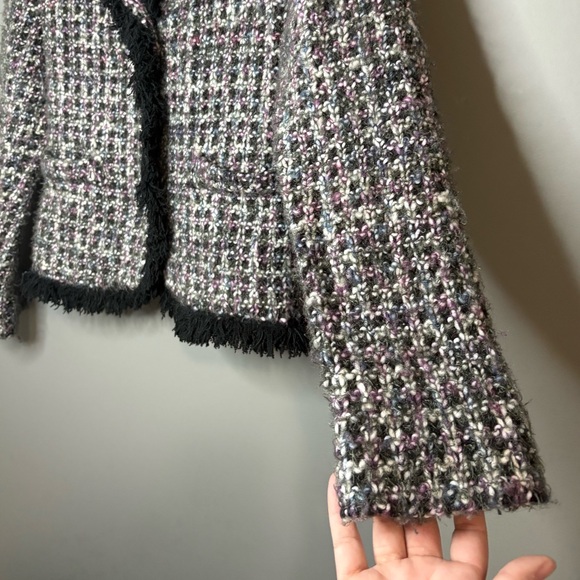 Fenn Wright Manson Tweed Jacket S | Fringe Trim Wool Blend Blazer - Picture 5 of 7